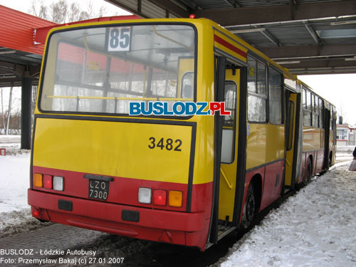 Ikarus 280.37C #3482 [85], 27.01.2007r. Kracwka - Janw. Foto: Przemysaw Bakaj (c)