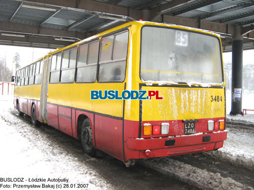 Ikarus 280.37C #3484 [85], 28.01.2007r. Kracwka - Janw. Foto: Przemysaw Bakaj (c)