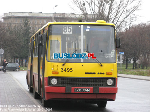 Ikarus 280.37C #3495'' [85], 20.01.2007r. Kracwka: Dworzec PKS Pnocny. Foto: Przemysaw Bakaj (c)