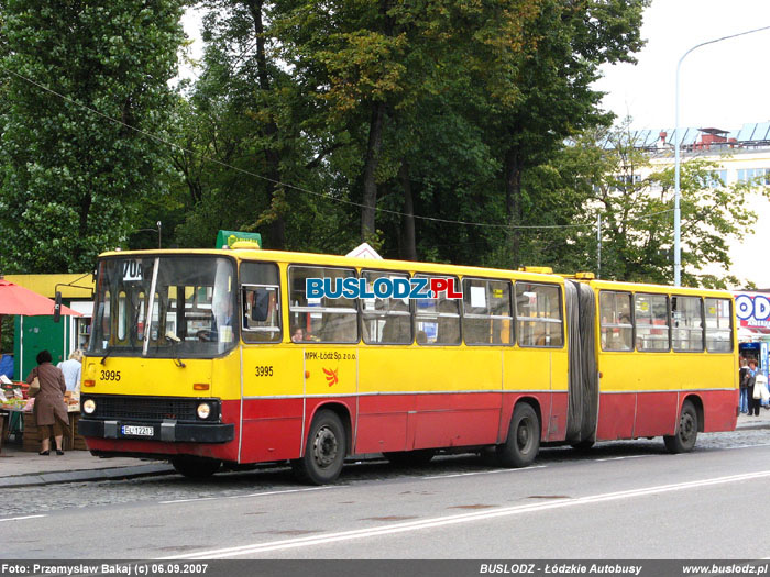 Ikarus 280.26 #3995 [70A], 06.09.2007r. Plac Dbrowskiego. Foto: Przemysaw Bakaj (c)