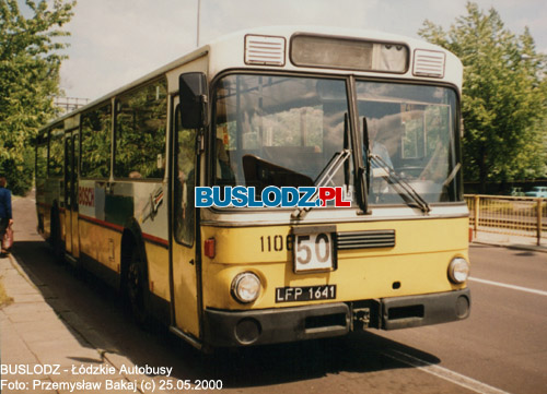 Mercedes O307 #1106 [50] 25.05.2000r. ul. Pabianicka/ Rondo Lotnikw Lwowskich. Foto: Przemysaw Bakaj (c)