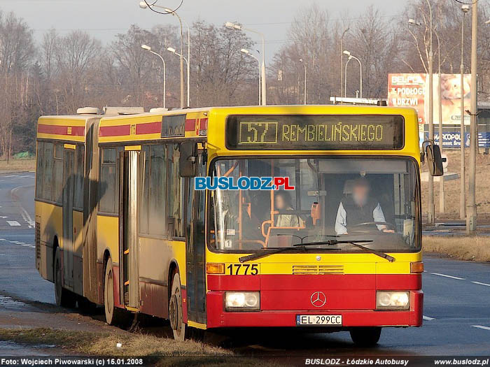 Mercedes-Benz O405GN #1775 [57], 15.01.2008r., ul. Zagajnikowa. Foto: Wojciech Piwowarski (c)