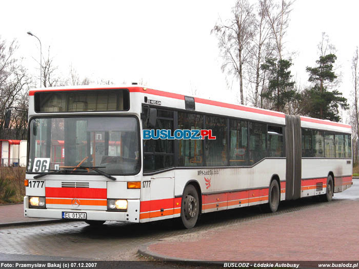 Mercedes Benz O405GN2 #1777 [96], 07.12.2007r., ul. Hetmaska/ kracwka Janw. Foto: Przemysaw Bakaj (c)