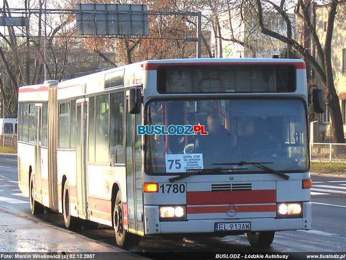 Mercedes Benz O405GN2 #1780 [75], 02.12.2007r., ul. Broniewskiego/ Tetmajera. Foto: Marcin Wnukowicz (c)