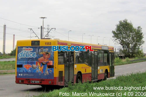 Mercedes Benz O405N2 #1553 [71], w dniu 4.09.2006r., ul. Dbrowskiego/ Gojawiczyskiej. Foto: Marcin Wnukowicz (c)