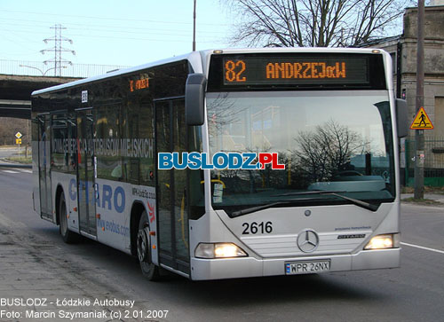 Mercedes O530N CITARO #2616 [82], 2.01.2007r. ul. Tuwima. Foto: Marcin Szymaniak (c)