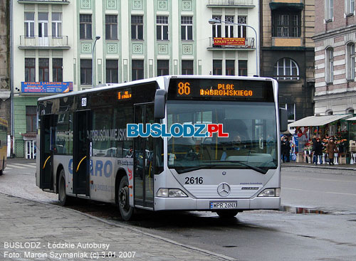 Mercedes O530N CITARO #2616 [86], 3.01.2007r. Plac Dbrowskiego. Foto: Marcin Szymaniak (c)