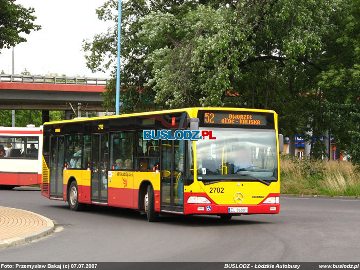 Mercedes Benz O530N #2702, [52], 7.07.2007r. Kracwka - Dworzec d Kaliska. Foto: Przemysaw Bakaj (c)