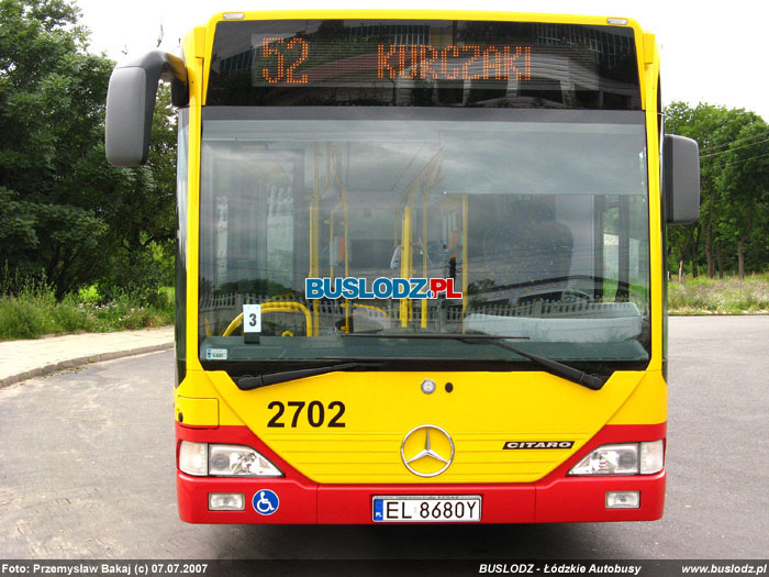 Mercedes Benz O530N #2702, [52], 7.07.2007r. Kracwka - Kurczaki. Foto: Przemysaw Bakaj (c)