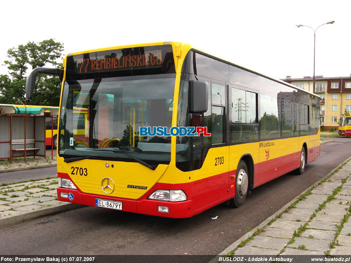 Mercedes Benz O530N #2703, [77], 7.07.2007r. Kracwka - ul. Puszkina/ Rokiciska. Foto: Przemysaw Bakaj (c)