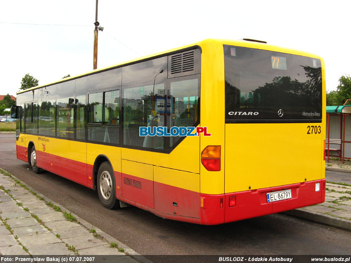 Mercedes Benz O530N #2703, [77], 7.07.2007r. Kracwka - ul. Puszkina/ Rokiciska. Foto: Przemysaw Bakaj (c)