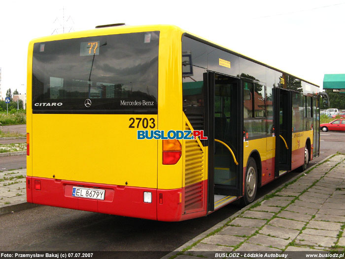 Mercedes Benz O530N #2703, [77], 7.07.2007r. Kracwka - ul. Puszkina/ Rokiciska. Foto: Przemysaw Bakaj (c)