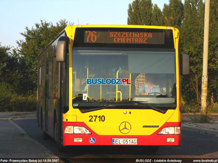 Mercedes Benz O530N #2710, [76], 14.09.2007r. Kracwka - ul. Kusociskiego. Foto: Przemysaw Bakaj (c)