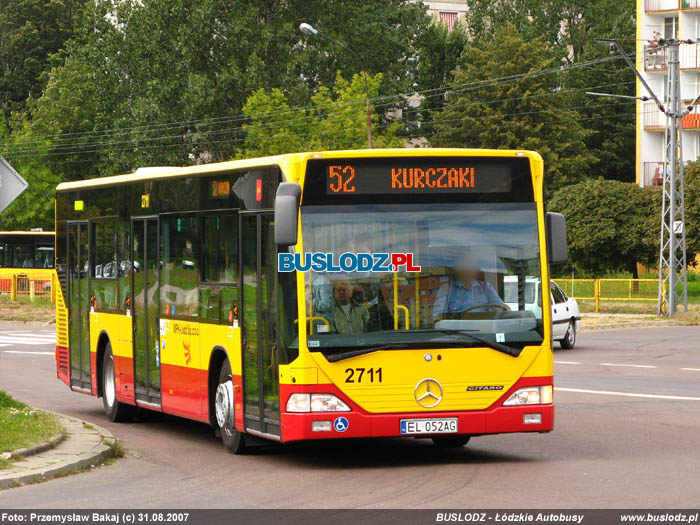 Mercedes Benz O530N #2711, [52], 31.08.2007r. ul. Paderewskiego/ Karpacka. Foto: Przemysaw Bakaj (c)