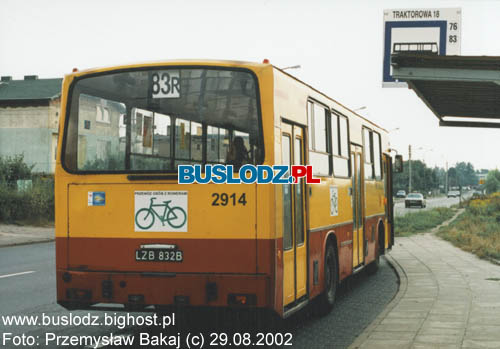 Jelcz M11 #2914 [81R], w dniu 29.08.2002r., ul. Traktorowa. Foto: Przmysaw Bakaj (c)