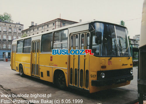 Ikarus 260.04 #507, 5.05.1999r. - ZRT, ul. Tramwajowa. Foto: Przemysaw Bakaj (c).