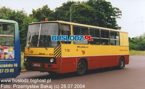 Ikarus #T-32, 28.07.2004r. - ul. Przybyszewskiego/ Augustw. Foto: Przemysaw Bakaj (c).