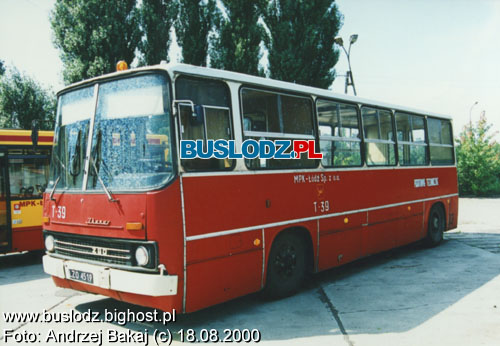 Ikarus #T-39, 18.08.2000r. - ZKA-3, ul. Limanowskiego. Foto: Andrzej Bakaj (c).