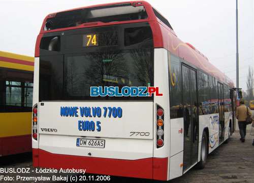 Volvo 7700 #DW626AS, 20.11.2006r. Teren ZKA-3, ul. Limanowskiego. Foto: Przemysaw Bakaj