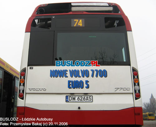 Volvo 7700 #DW626AS, 20.11.2006r. Teren ZKA-3, ul. Limanowskiego. Foto: Przemysaw Bakaj