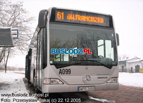 Mercedes Benz O530N Citaro #WPR 26NX [61], 22.12.2005r. - Kracwka: Mynek. Foto: Przemysaw Bakaj (c).