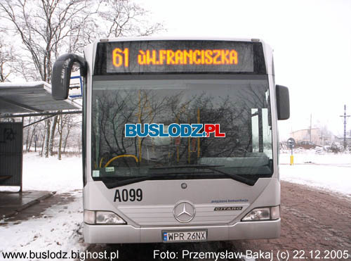 Mercedes Benz O530N Citaro #WPR 26NX [61], 22.12.2005r. - Kracwka: Mynek. Foto: Przemysaw Bakaj (c).