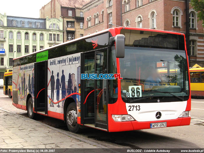 Mercedes Benz Citaro K #2713, [86], 06.09.2007r. Kracwka - Plac Dbrowskiego. Foto: Przemysaw Bakaj (c)