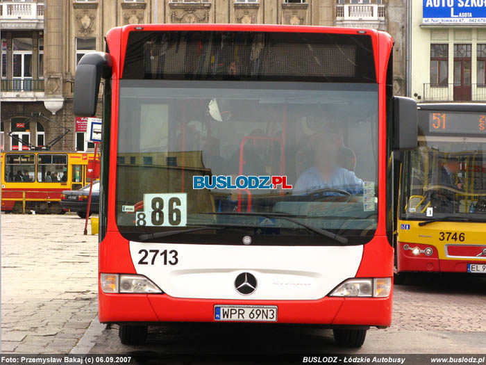 Mercedes Benz Citaro K #2713, [86], 06.09.2007r. Kracwka - Plac Dbrowskiego. Foto: Przemysaw Bakaj (c)