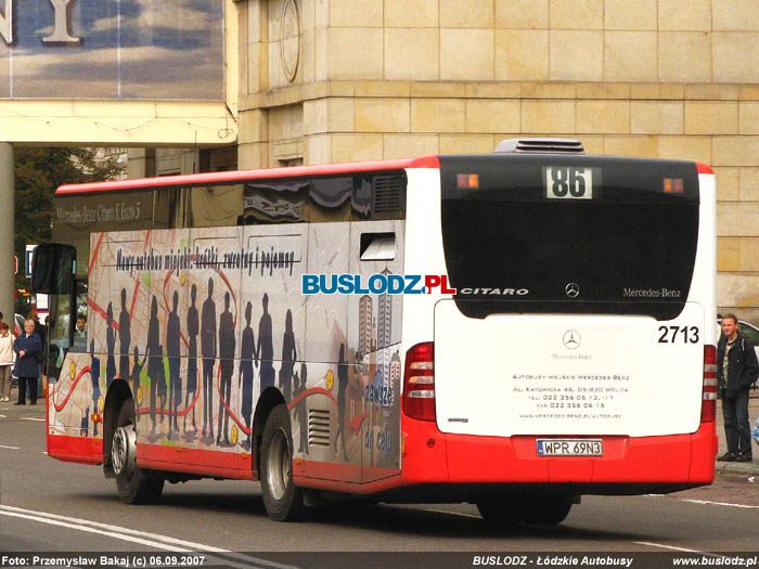 Mercedes Benz Citaro K #2713, [86], 06.09.2007r. Kracwka - Plac Dbrowskiego. Foto: Przemysaw Bakaj (c)