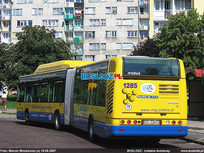 Irisbus Citelis 18 CNG #1285, [Z1], 18.08.2007r. Kracwka - u. Paderewskiego/ Karpacka. Foto: Marcin Wnukowicz (c)