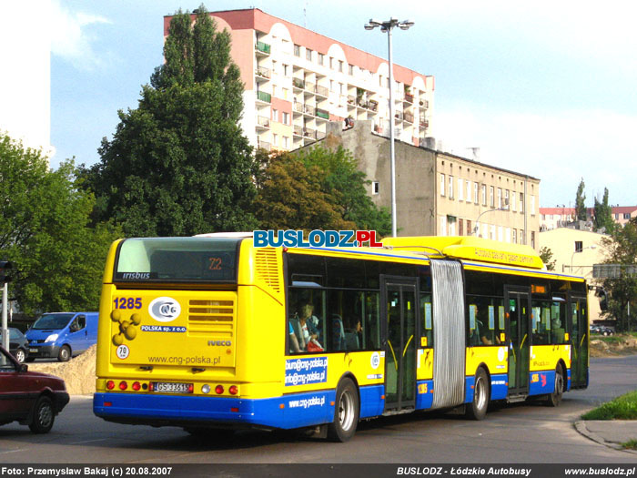 Irisbus Citelis 18 CNG #1285, [Z2], 20.08.2007r. ul. Zgierska/ Julianowska. Foto: Przemysaw Bakaj (c)