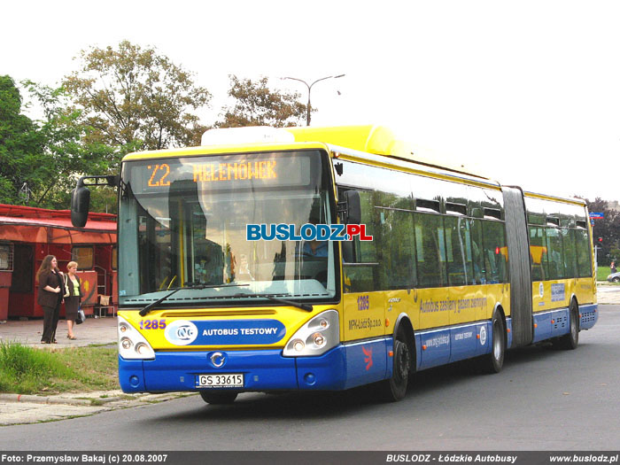 Irisbus Citelis 18 CNG #1285, [Z2], 20.08.2007r. ul. Zaolziaska/ Paderewskiego. Foto: Przemysaw Bakaj (c)