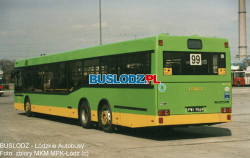 Neoplan N4020 #1363 [-], 199?r. - ZKA-3, ul. Limanowskiego. Foto: zbiory MKM MPK-d (c). Dziki uprzejmoci Wodzimierza Hyego.