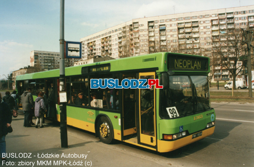 Neoplan N4020 #1363 [-], 199?r. - ZKA-3, ul. Limanowskiego. Foto: zbiory MKM MPK-d (c). Dziki uprzejmoci Wodzimierza Hyego.