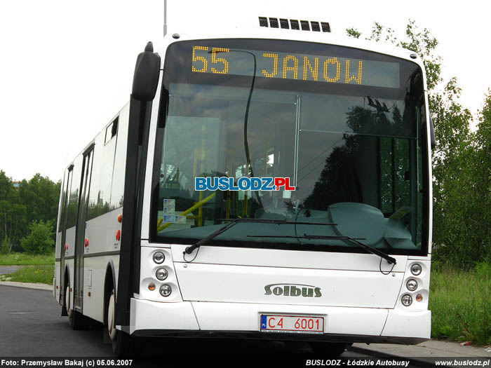 Solbus Solcity SN11 #C4_6001 [55], 13.06.2007r. Kracwka - Janw. Foto: Przemysaw Bakaj (c)