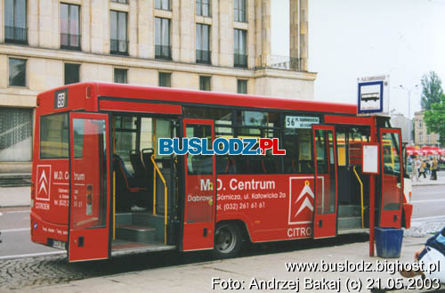 Jelcz M081MB3 #SZA U876 [56], 21.05.2003r. - Plac Dbrowskiego. Foto: Andrzej Bakaj (c).