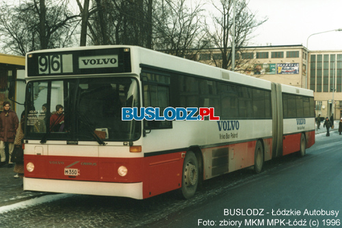 Volvo B10MA #M350 [96], 1996r. - ZKA-3, ul. Limanowskiego. Foto: zbiory MKM MPK-d (c). Dziki uprzejmoci Wodzimierza Hyego.