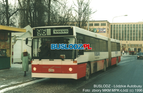 Volvo B10MA #M350 [96], 1996r. - ZKA-3, ul. Limanowskiego. Foto: zbiory MKM MPK-d (c). Dziki uprzejmoci Wodzimierza Hyego.