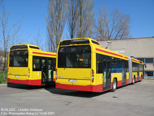 Volvo 7700A #EL9241X i #EL9240X, 14.04.2007r. Teren zajezdni ul. Limanowskiego. Foto: Przemysaw Bakaj (c)