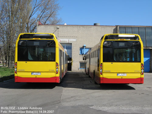 Volvo 7700A #EL9241X i #EL9240X, 14.04.2007r. Teren zajezdni ul. Limanowskiego. Foto: Przemysaw Bakaj (c)