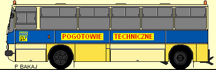 Holownik Ikarus 260 #700, MZK Pabianice. Rys. Przemysaw Bakaj