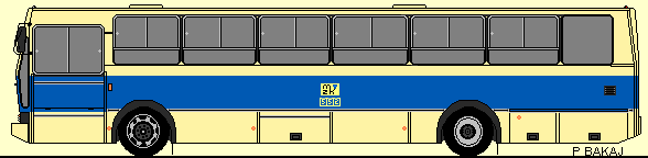 rys. Jelcz 120M (551, 552, 601-603) w malowaniu fabrycznym