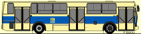 rys. Jelcz 120M (551, 552, 601-603) w malowaniu fabrycznym