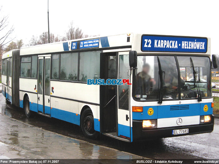 Mercedes-Benz O405G #EL 776AS [Z2], 07.11.2007r. Kracwka, ul. Paderewskiego/ Karpacka. Foto: Przemysaw Bakaj (c)