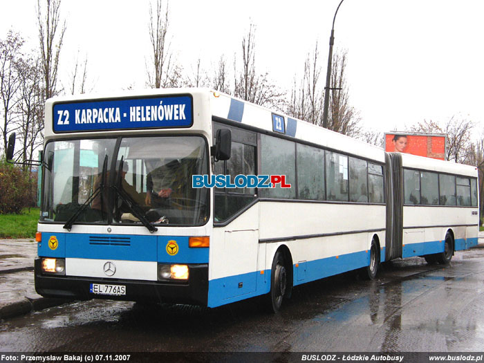 Mercedes-Benz O405G #EL 776AS [Z2], 07.11.2007r. Kracwka, ul. Paderewskiego/ Karpacka. Foto: Przemysaw Bakaj (c)