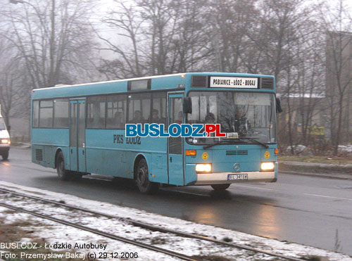 Mercedes Benz O407 #EL3418W, w dniu 29.12.2006r. ul. Pabianicka/ Chocianowice. Foto: Przemysaw Bakaj (c)