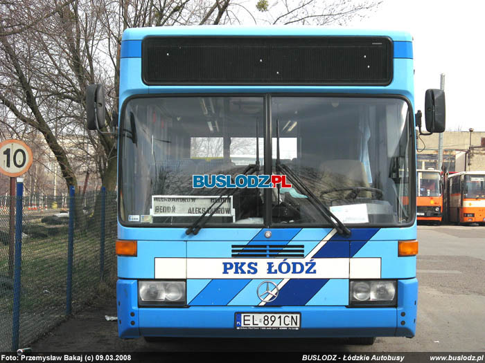 Mercedes-Benz O407 #EL891CN [-], 09.03.2008r., baza PKS - ul. Smutna. Foto: Przemysaw Bakaj (c)