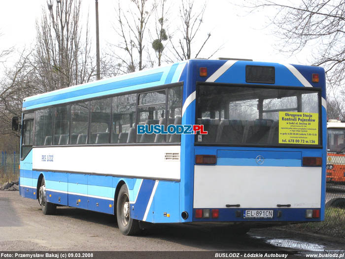 Mercedes-Benz O407 #EL891CN [-], 09.03.2008r., baza PKS - ul. Smutna. Foto: Przemysaw Bakaj (c)