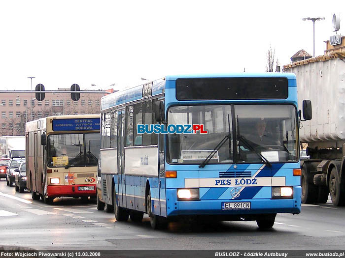 Mercedes-Benz O407 #EL891CN [Aleksandrw-Central-Bedo], 13.03.2008r., Al. Mickiewicza. Foto: Wojciech Piwowarski (c)