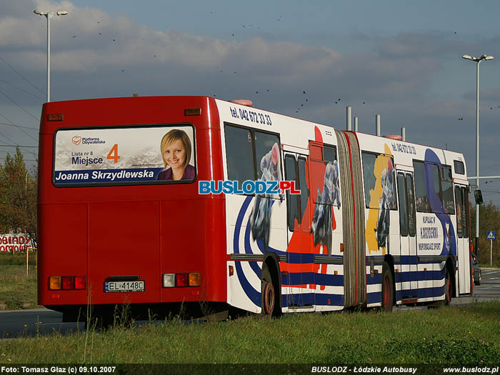 Volvo B10MA #EL4148C [JUSTYNW-CENTRAL], 09.10.2007r. ul. Rokiciska. Foto: Tomasz Gaz (c)